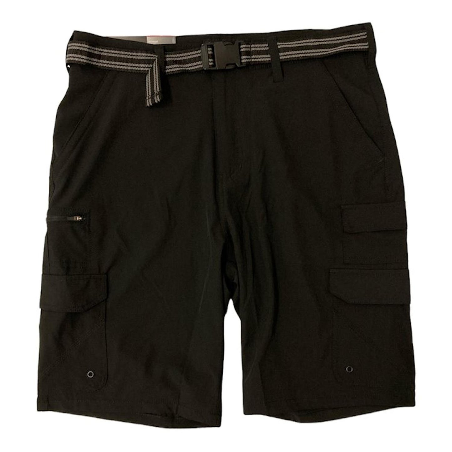 Iron Co Men's Belted Stretch Performance Hybrid Cargo Shorts