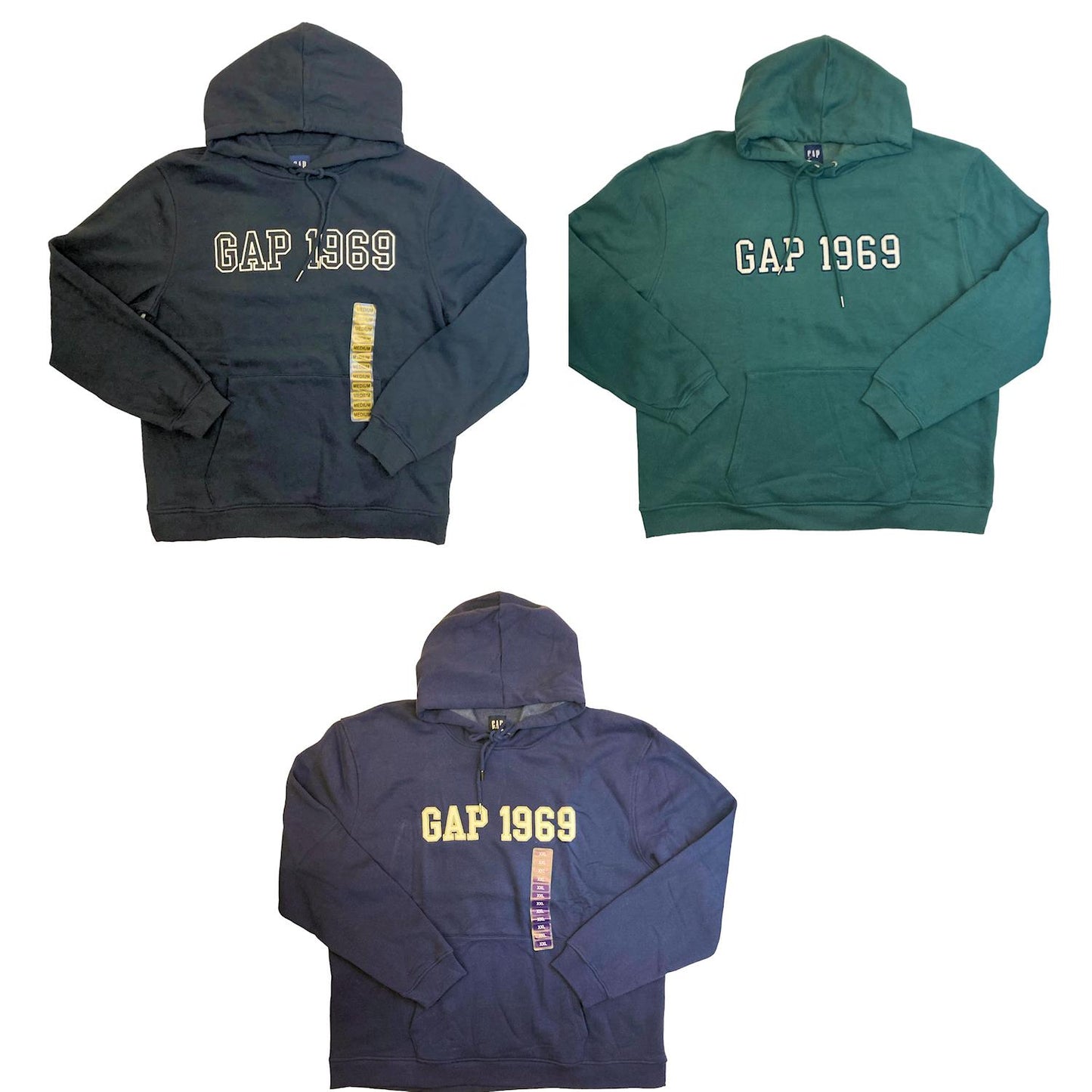 GAP Men's Varsity Inspired 1969 Logo Long Sleeve Hoodie