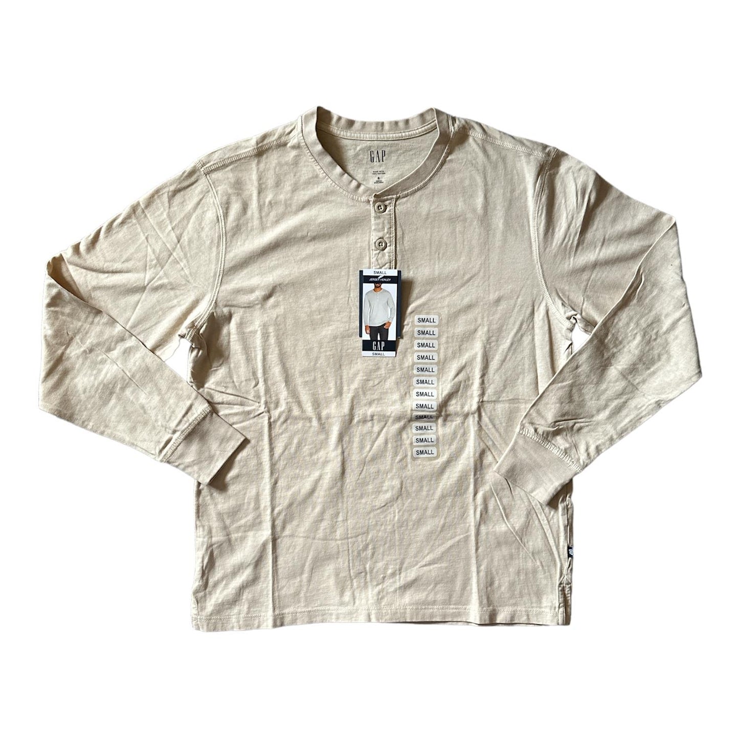 Gap Men's 100% Cotton Long Sleeve Jersey Henley T-Shirt