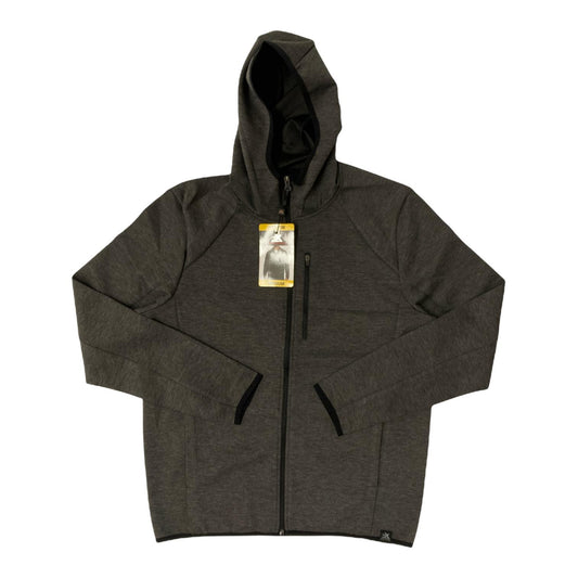 Zeroxposur Men's Full Zip Stretch Fabric Tech Fleece Hoodie Black Heather L