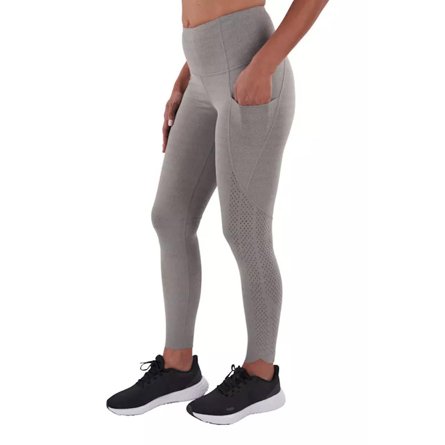 Member's Mark Ladies Active Perforated Pocket Legging Gray XL