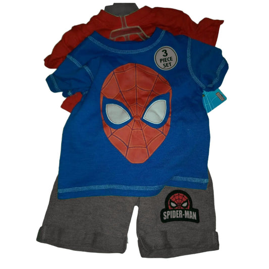 Marvel Boy's Spiderman 3 Pc Shorts Set 18M