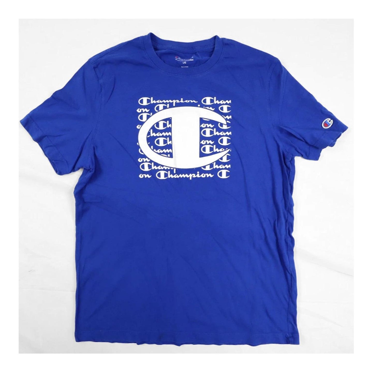 Champion Logo Men's Short Sleeve Graphic Print Crew Neck T-Shirt