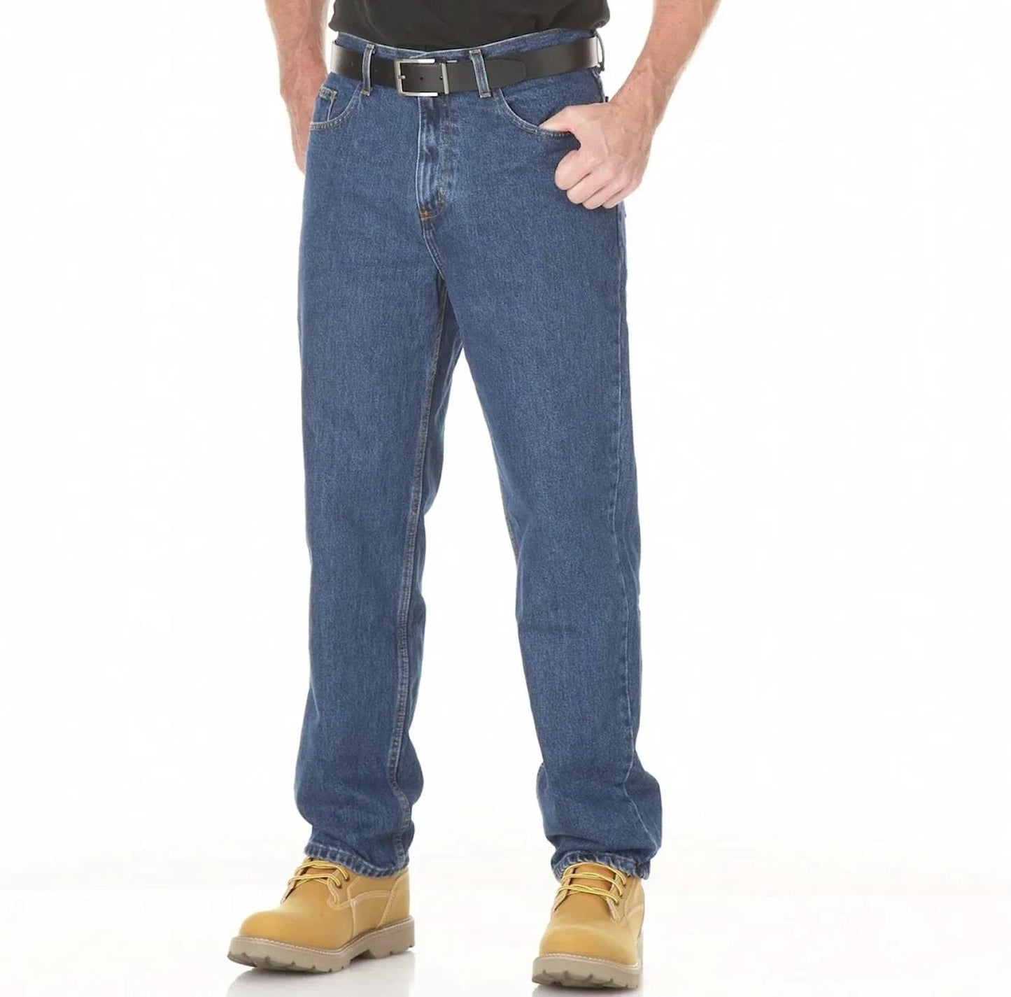 Member's Mark Men's Heavy Weight Denim Relaxed Fit 5-Pocket Jeans Medium Wash