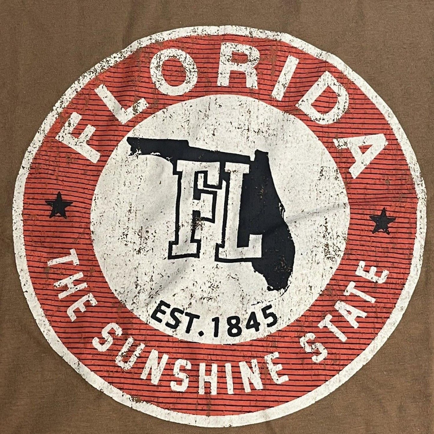 State of Mine Florida The Sunshine State Men's T-Shirt Brown