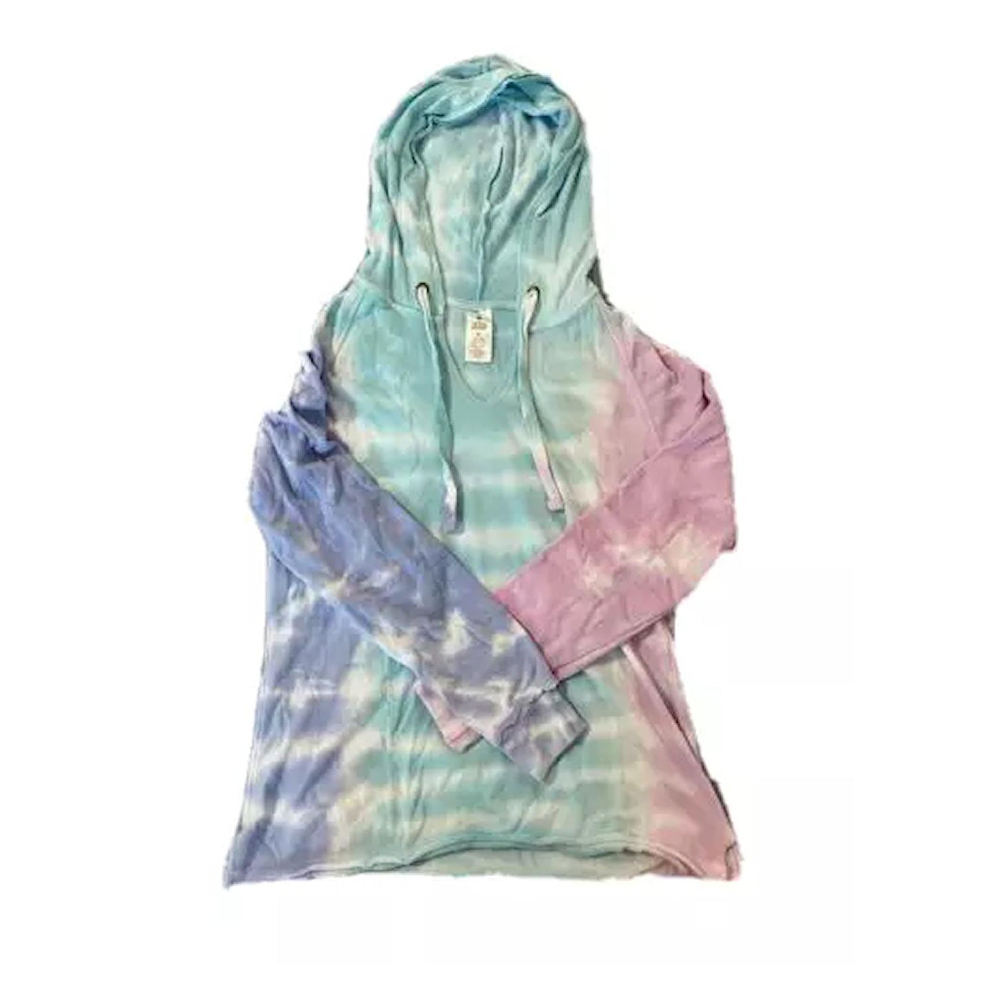 Member's Mark Women's Ultra Soft Favorite Tie Dye Hoodie Teal Vertical M