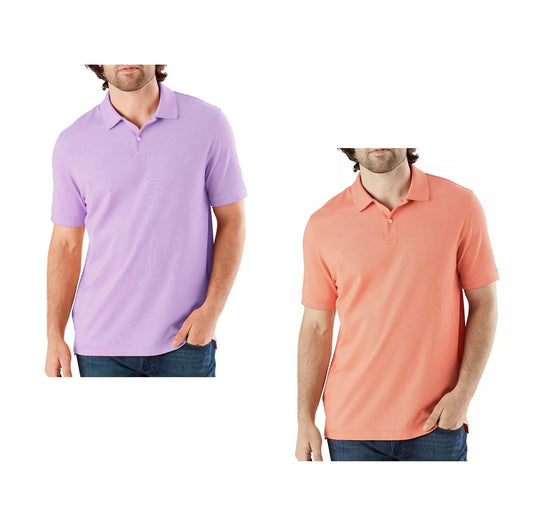 Members Mark Stretch Lightweight Cotton Men's Pique Polo Classic Fit Shirt