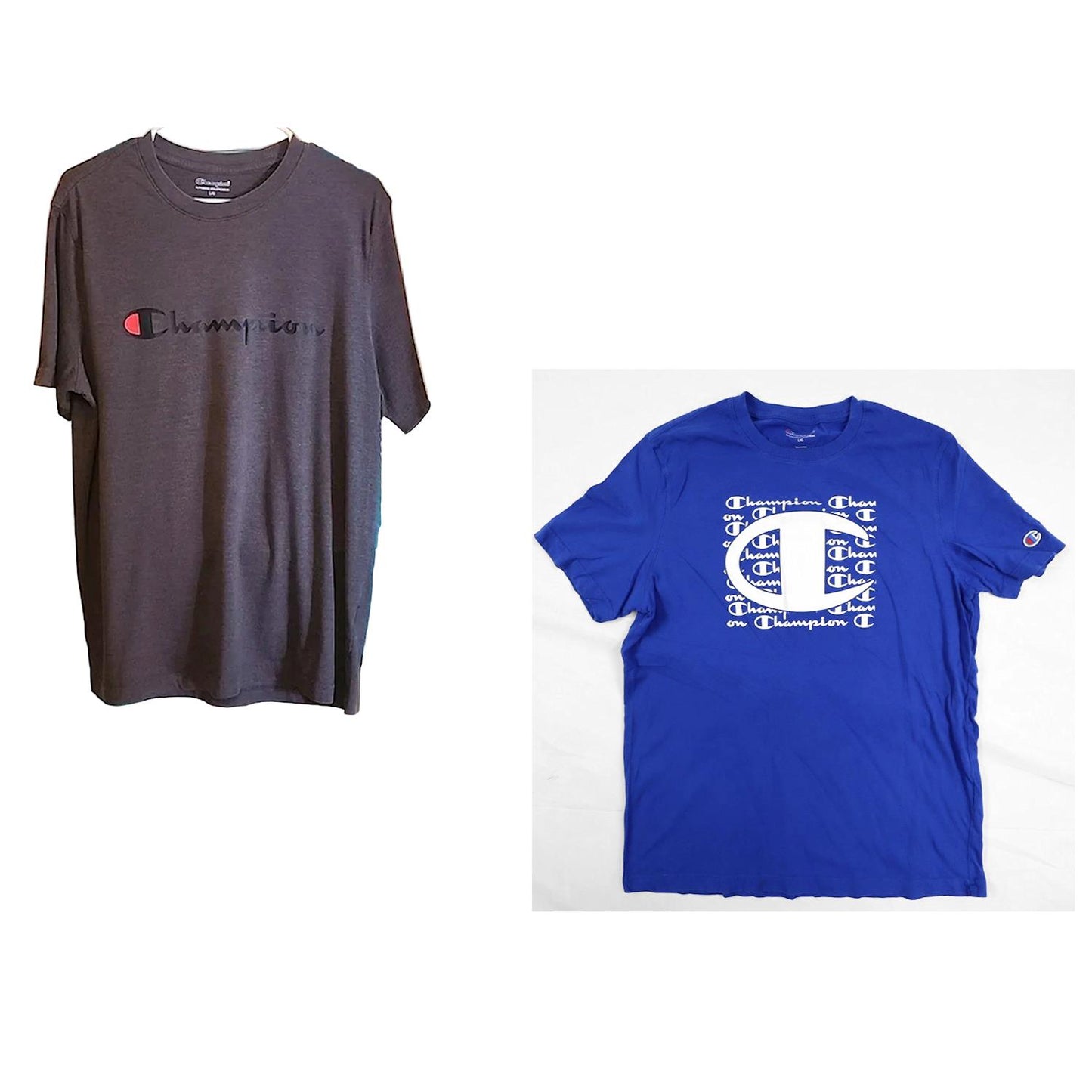 Champion Logo Men's Short Sleeve Graphic Print Crew Neck T-Shirt