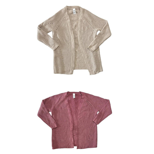 Member's Mark Women's Soft Chenille Open Front Pointelle Detail Cardigan