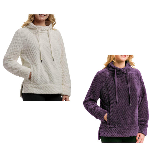 Member's Mark Women's Textured Plush Pullover Cowlneck Top