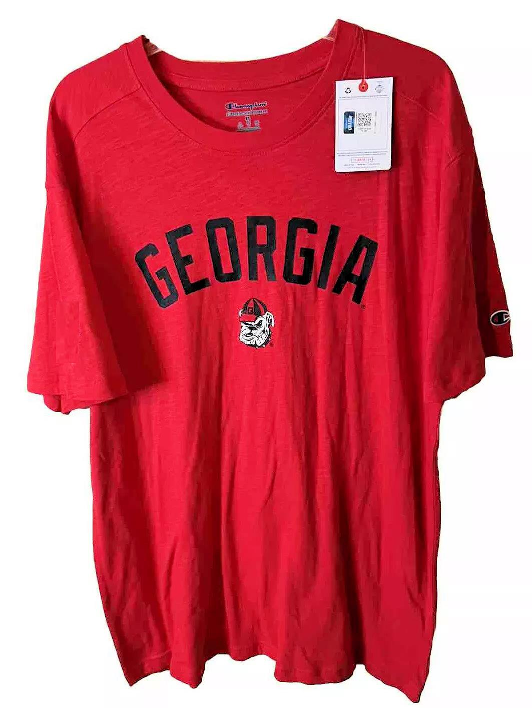 Men's Champion Official Georgia Bulldogs Logo T-Shirt Red M