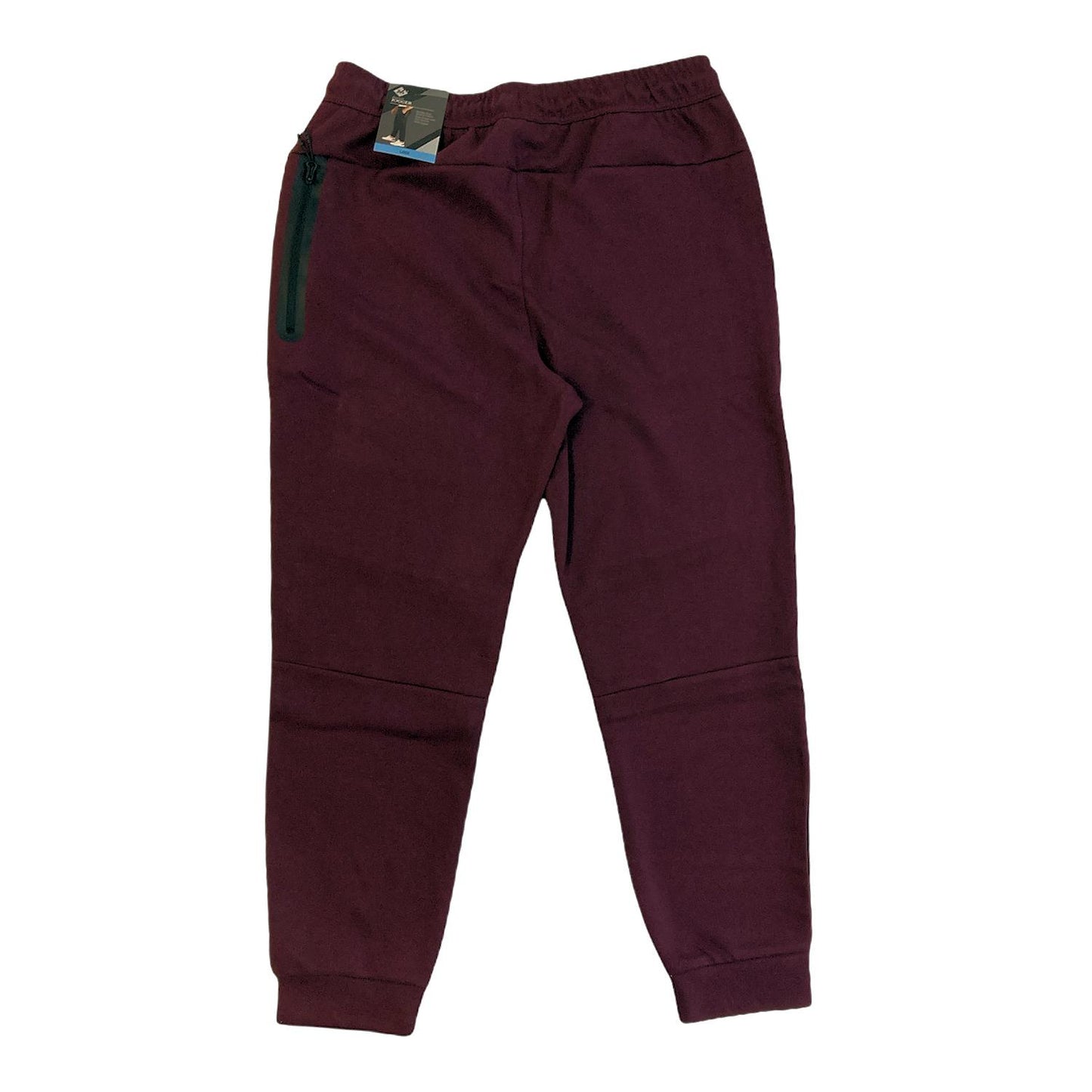 Member's Mark Men's Double Knit Stretch Zip Pocket Active Jogger Wine XL