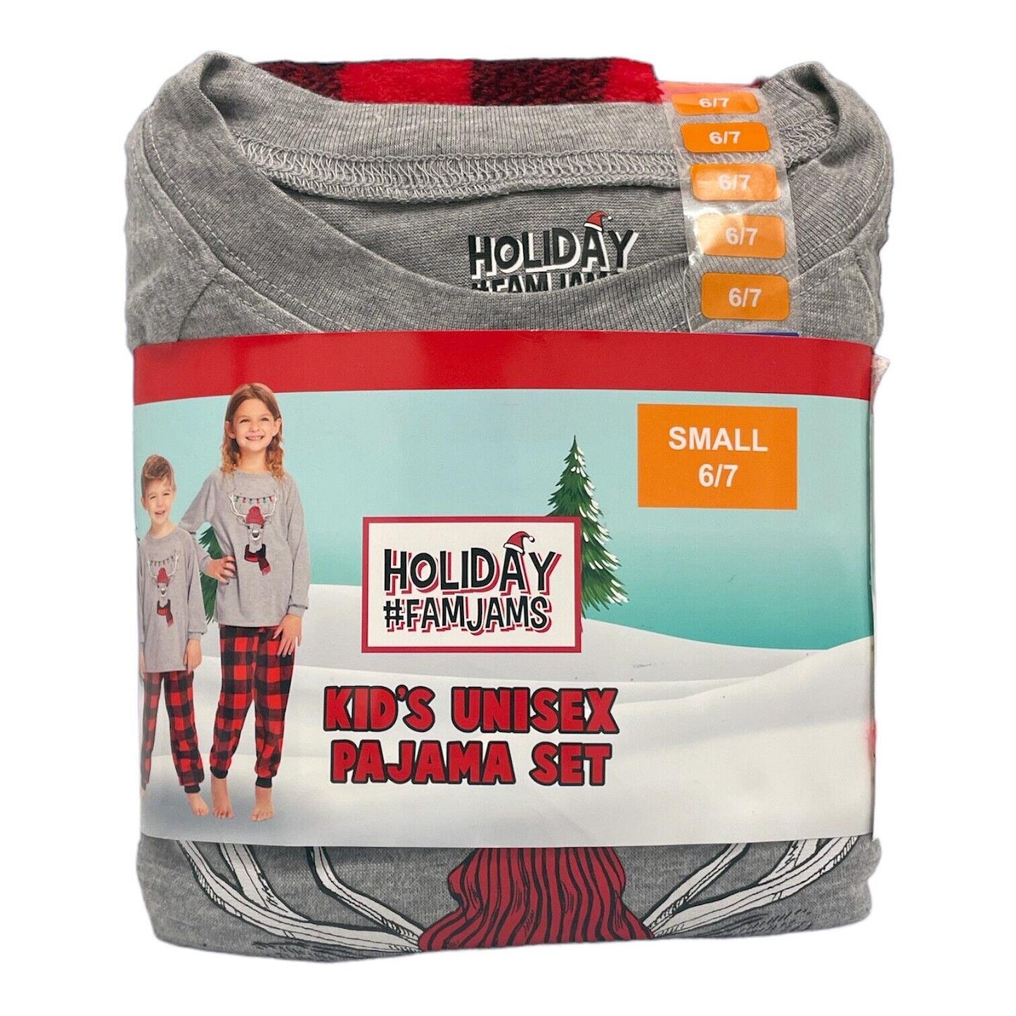 Holiday FamJams Kid's Unisex Matching Family Pajamas, 2 Piece Set