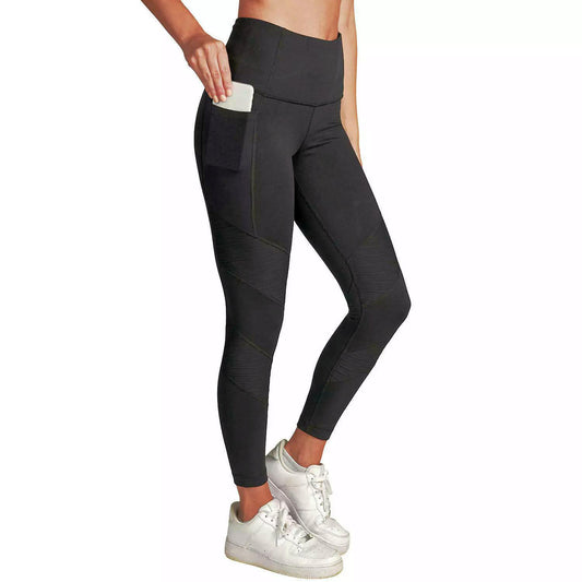Womens Members Mark 7/8 Active Moto Pocket Legging Black Size XXL