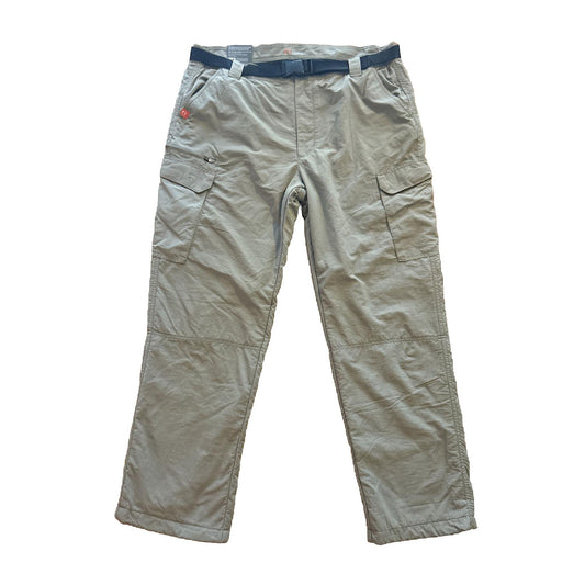 The American Outdoorsman Pants Men's Fleece Lined Cargo Hiking Pants 36x30 Khaki