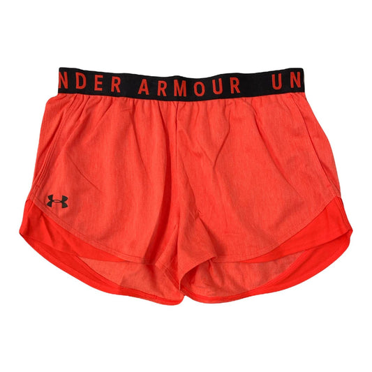 Under Armour Women's Moisture Wicking Play Up 3.0 Gym Shorts, 3" Inseam (Orange, XS)