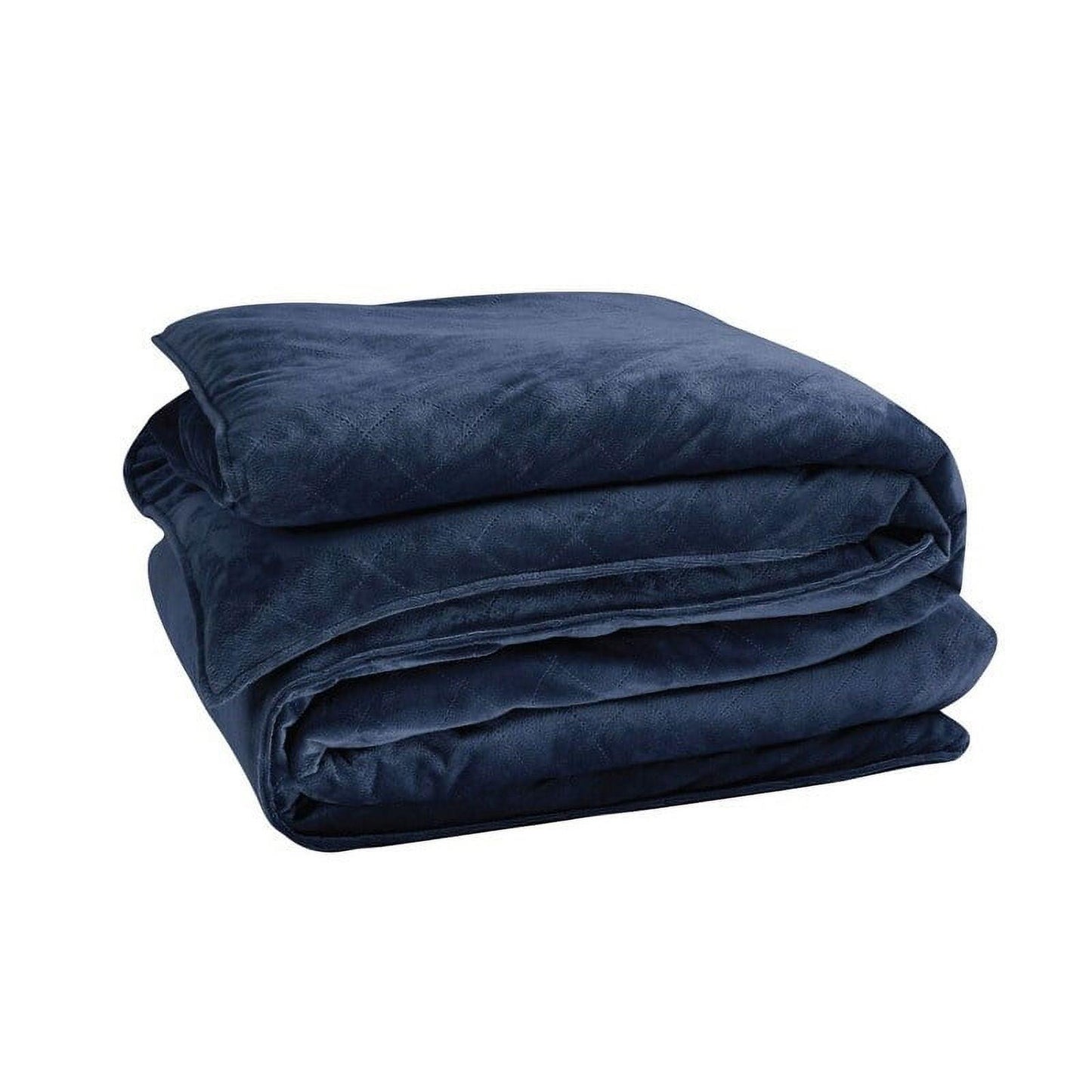 Swift Home Weighted Blanket Adult Weighted Blanket With Removable Cover 15 lb Navy 48x72"