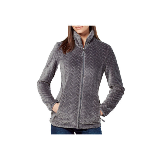 Free Country Women's Chevron Butter Pile Jacket, Grey