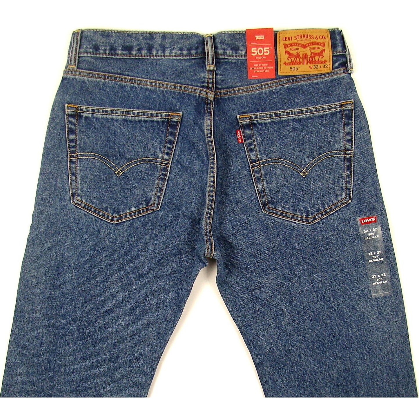 Levi's Men's 505 Regular Fit Jeans Medium Stonewash 32x32
