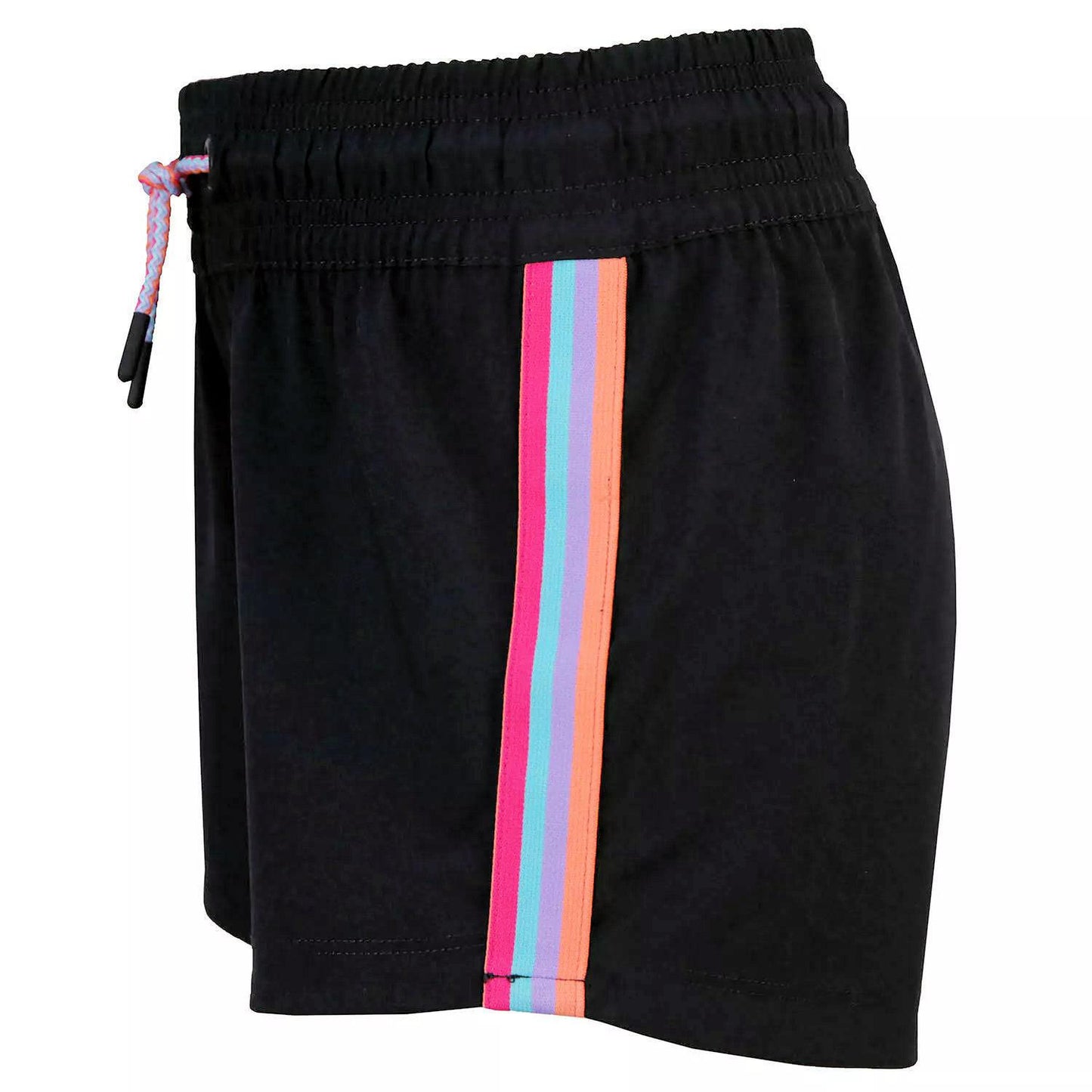 Member’s Mark Active Girls Rainbow Stripes Shorts Black 7/8