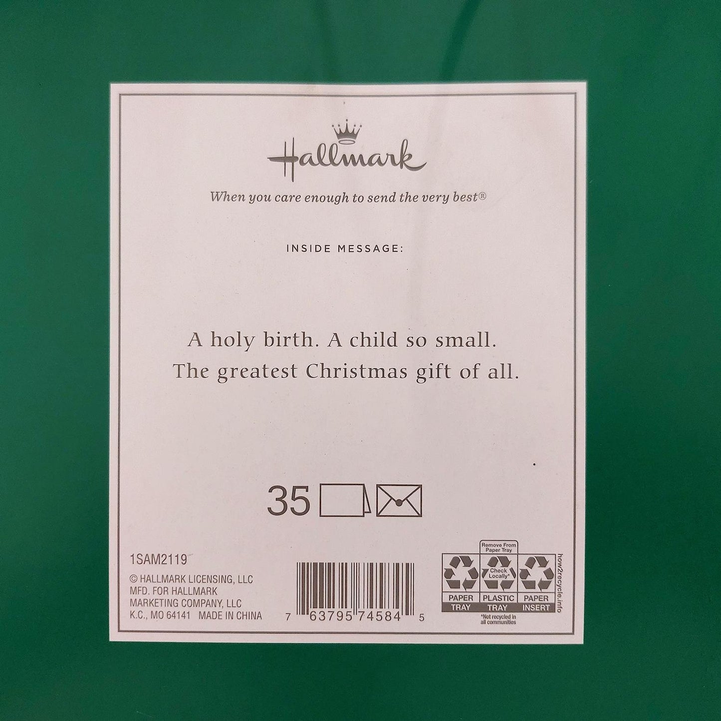 Hallmark Boxed Deluxe Christmas Cards Blessed by the Season Religious 35 Cards, Designed Self-Sealing Envelopes and Seals