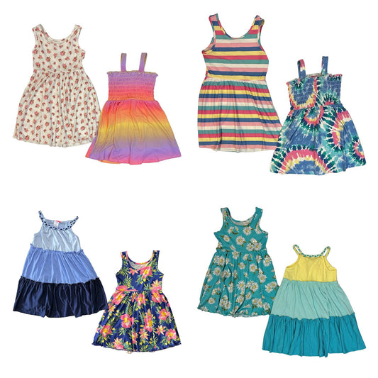 Zunie Girl Girl's 2-Pack Soft Knit Sleeveless Any Occasion Dresses Sundress