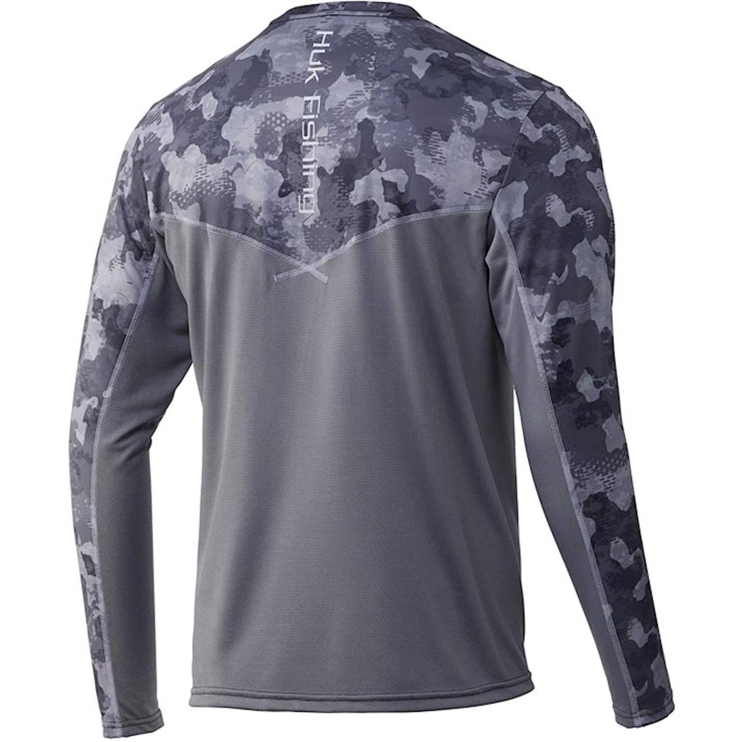 Huk Men's Icon X Performance Long Sleeve Fishing Shirt (Refraction Camo, M)