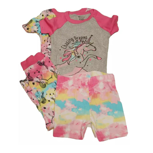 Member's Mark Girl's 4-Piece Mix-N-Match Favorite Pajamas Set Unicorn 8