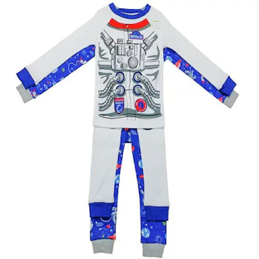 Member's Mark Boy's Long Sleeve 4pc Pajama Set Space Robot 18M