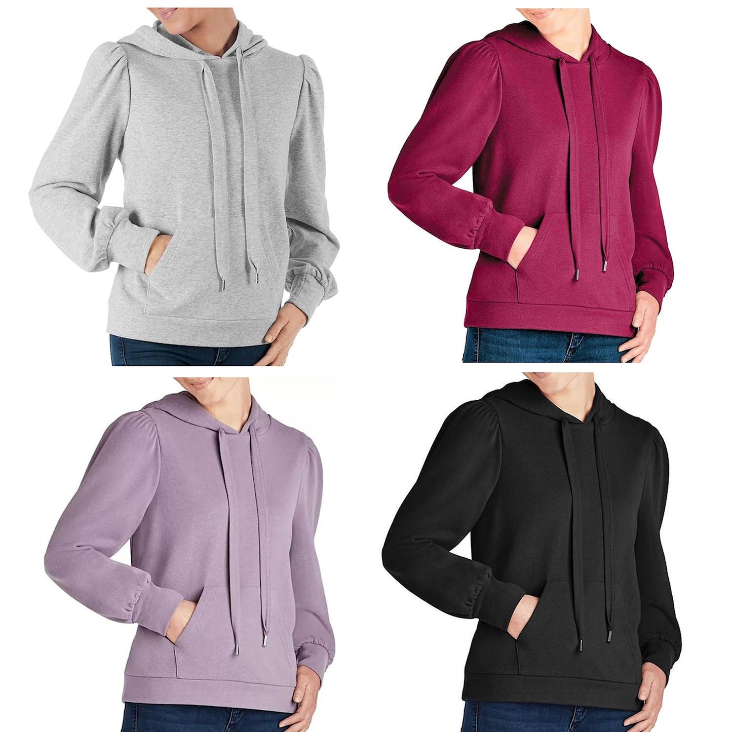Member's Mark Ladies French Terry Puff Sleeve Fashion Hoodie