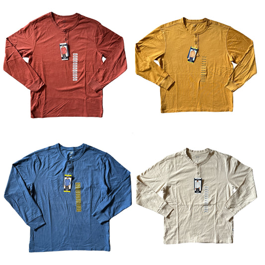 Gap Men's 100% Cotton Long Sleeve Jersey Henley T-Shirt