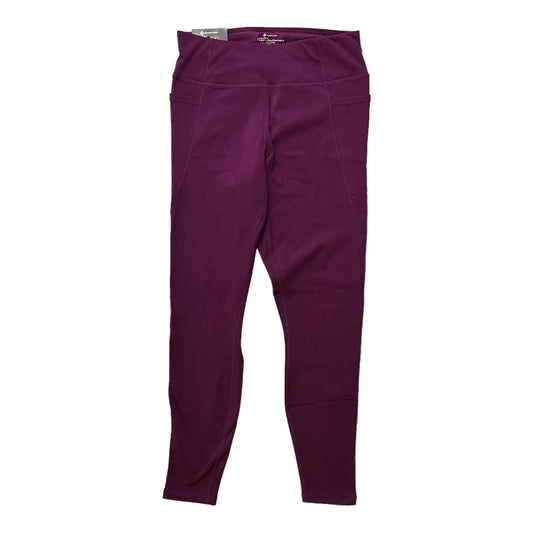 Member's Mark Women's Everyday Extra Warm High Rise Leggings Charcoal Plum Purple Side Pockets XXL