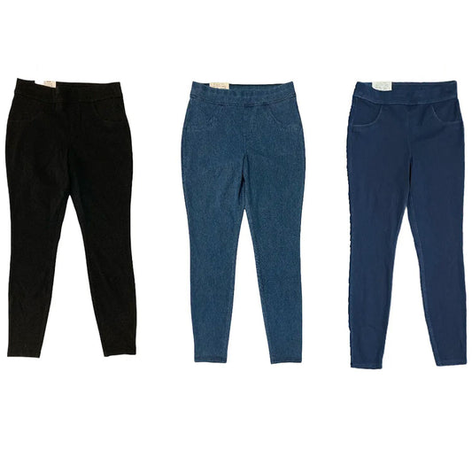 Utopia By Hue Women's Mid-Rise Stretch Slim Fit Pull On Denim Leggings
