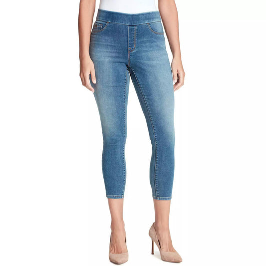 NINE WEST Heidi Pull-on Crop Skinny Jeans Diana Light Wash 12