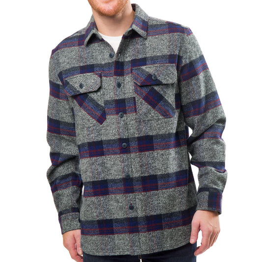 Boston Traders Men's Plaid Brawny Long Sleeve Button Down Flannel Shirt Jacket