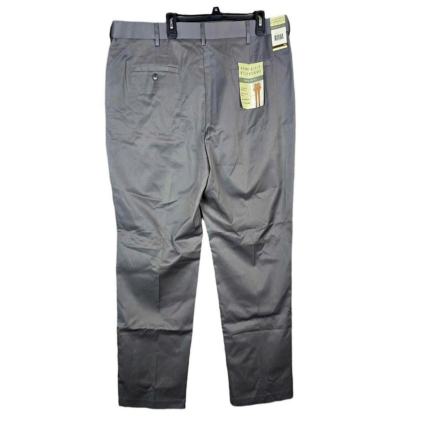 Perry Ellis Men's Portfolio Stretch Straight Leg Flex Flat Front Dress Pants