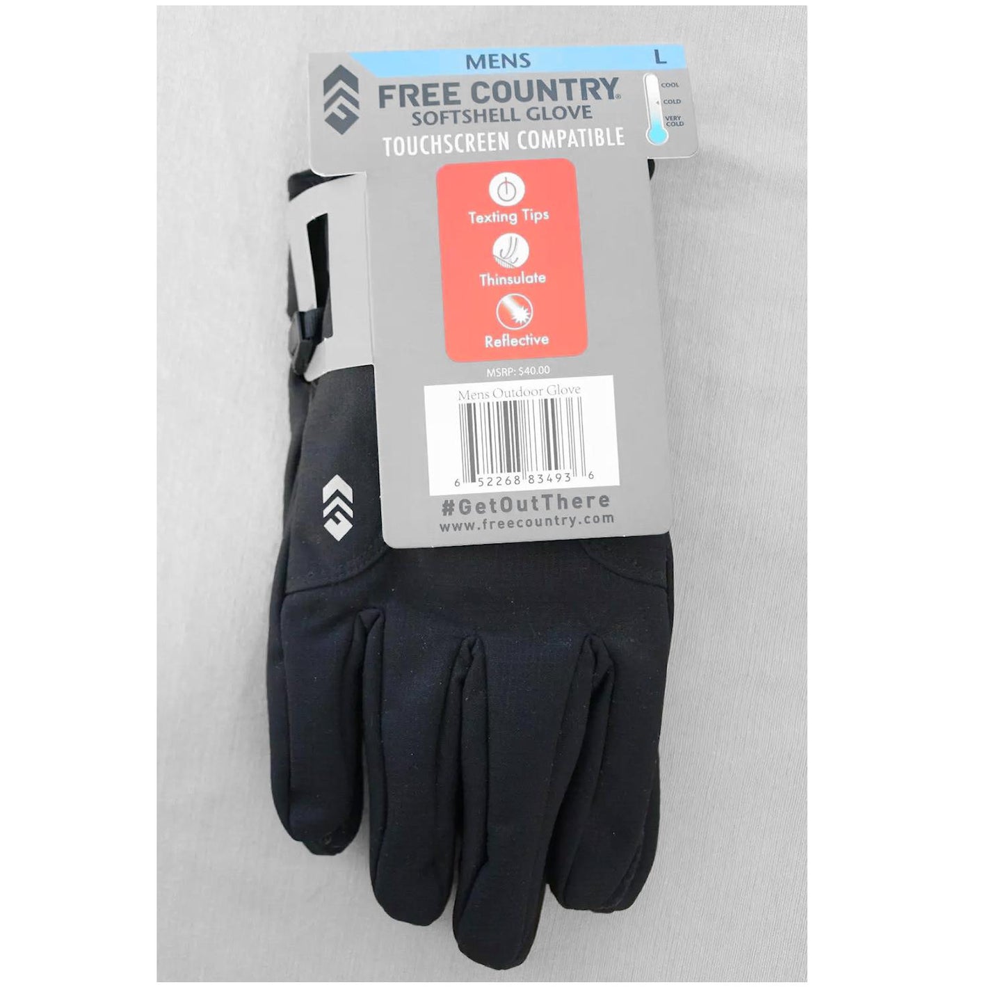 Free Country Softshell Gloves Touchscreen Thinsulate