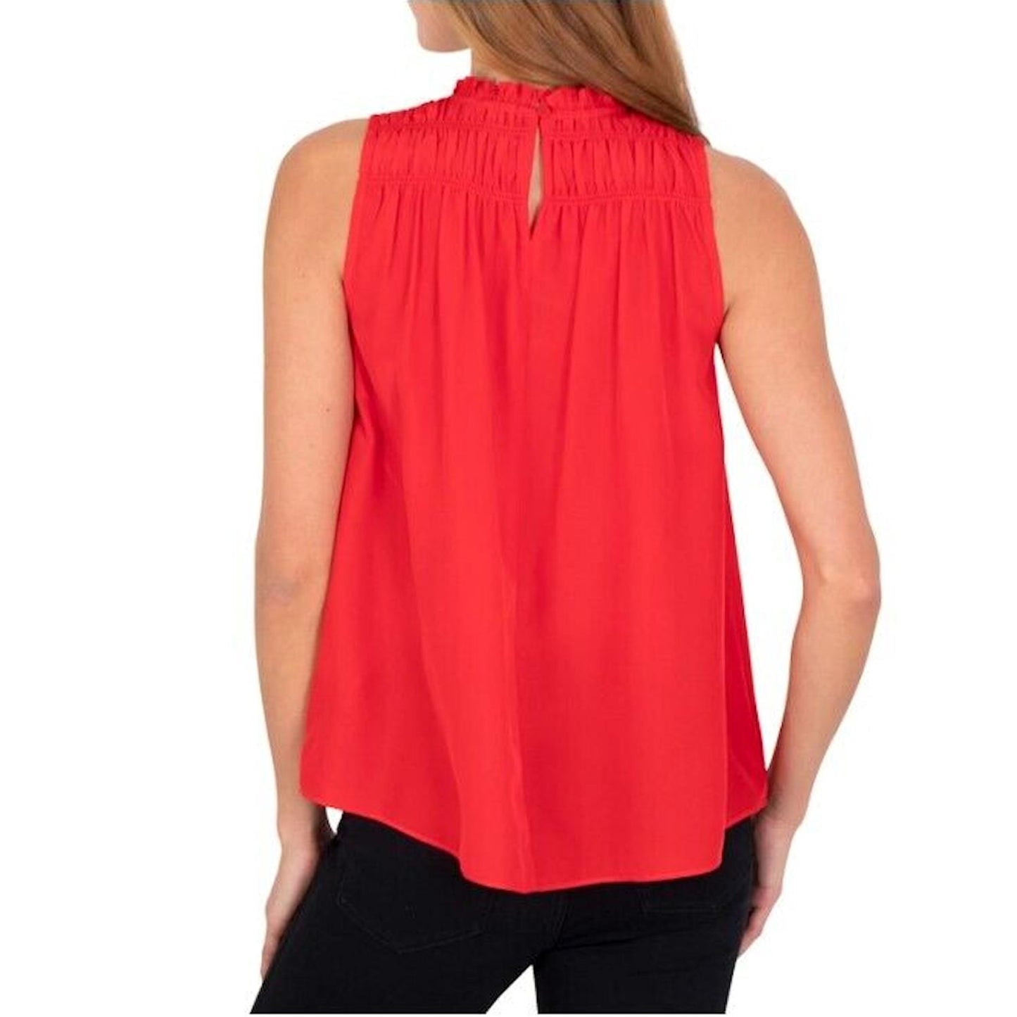 Joie Women's Limited Edition Ruffle High Neck Sleeveless Blouse Top