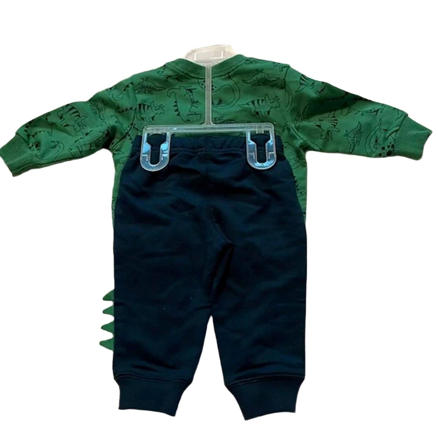 Carters Boys 2 Piece Green Dinosaur Sweatshirt Blue Jogger Playwear Set