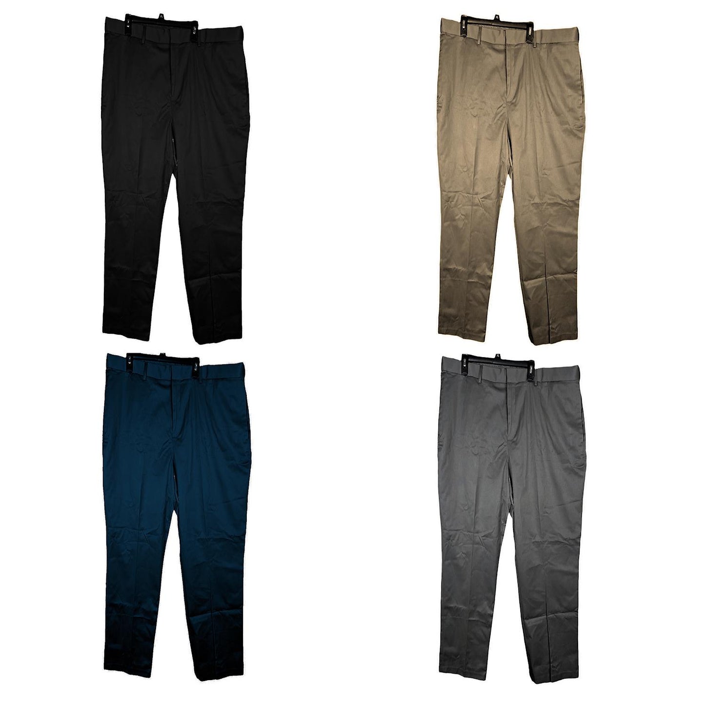 Perry Ellis Men's Portfolio Stretch Straight Leg Flex Flat Front Dress Pants