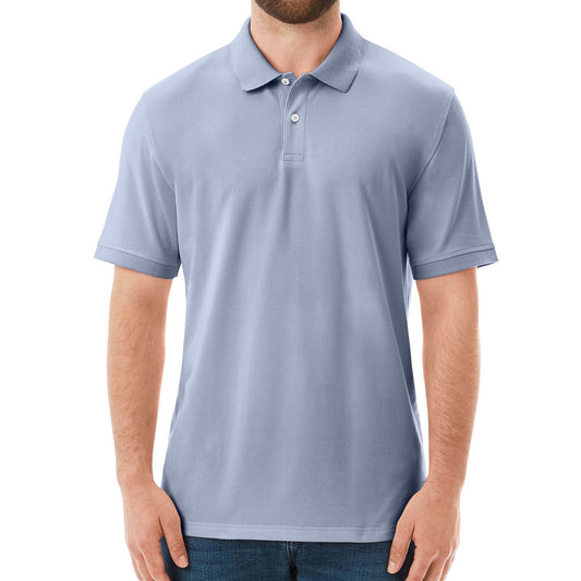Member's Mark Men's Cotton Classic Fit Pique Polo Shirt Blue Moonlight XXXL 3XL