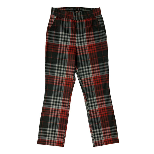 Social Standard by Sanctuary Women's On The Go Legging Pants Red Gray Plaid Medium
