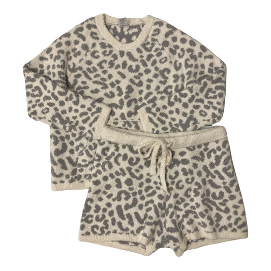 Member's Mark Luxury Premier Collection Incredibly Soft & Cozy Short Set Snow Leopard M