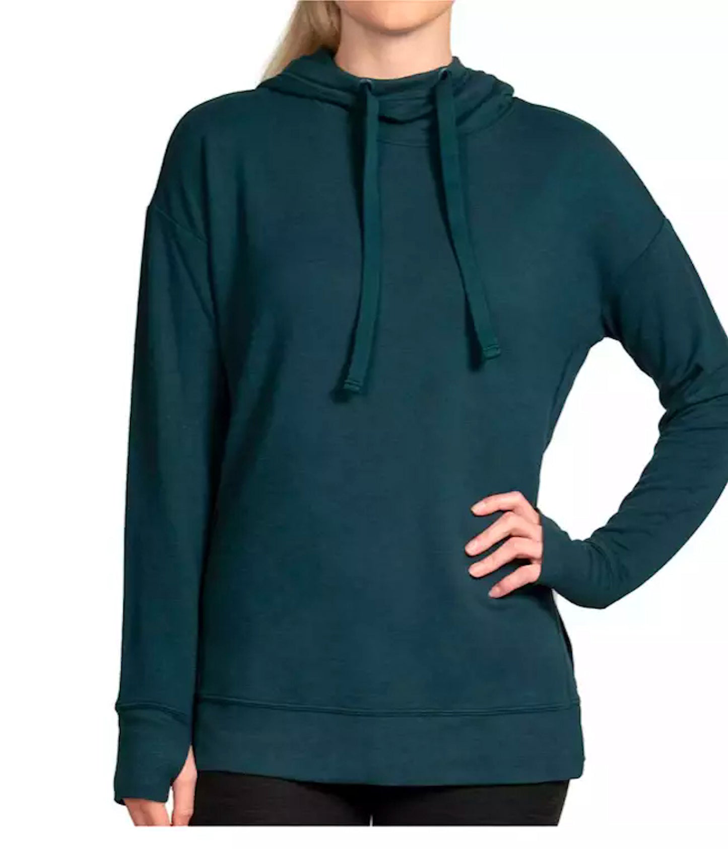 Active Life Women's Soft Modal Pullover Tunic Hoodie W/ Side Slits & Thumbholes