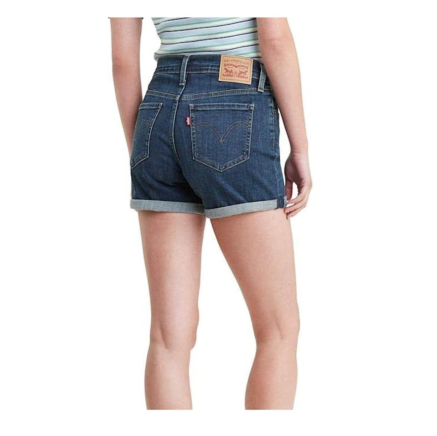 Levi's Women's Mid-Length Denim Mid-Stretch Super Soft Shorts