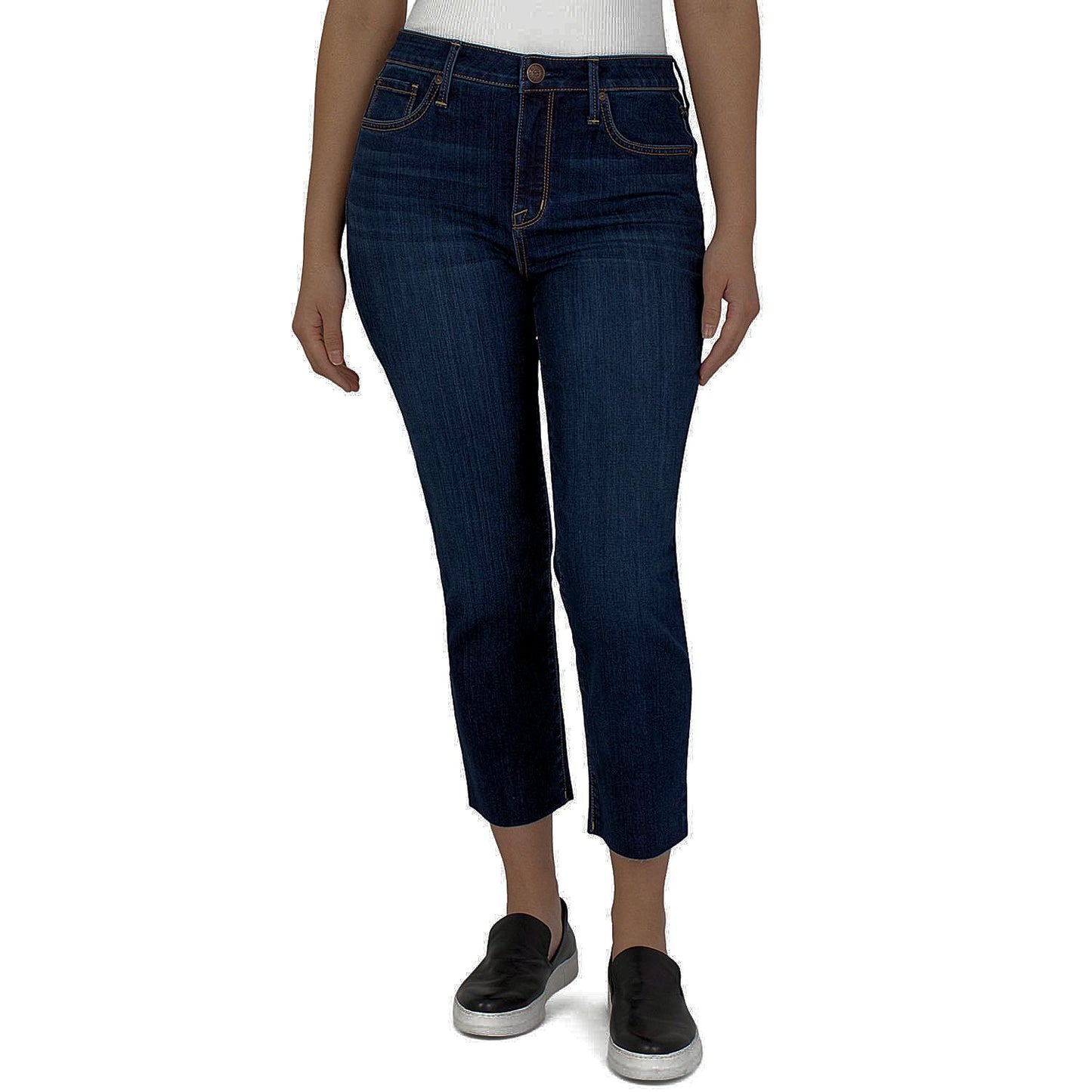 Seven7 Tummyless High Rise Slimming Tower Crop Straight Jeans