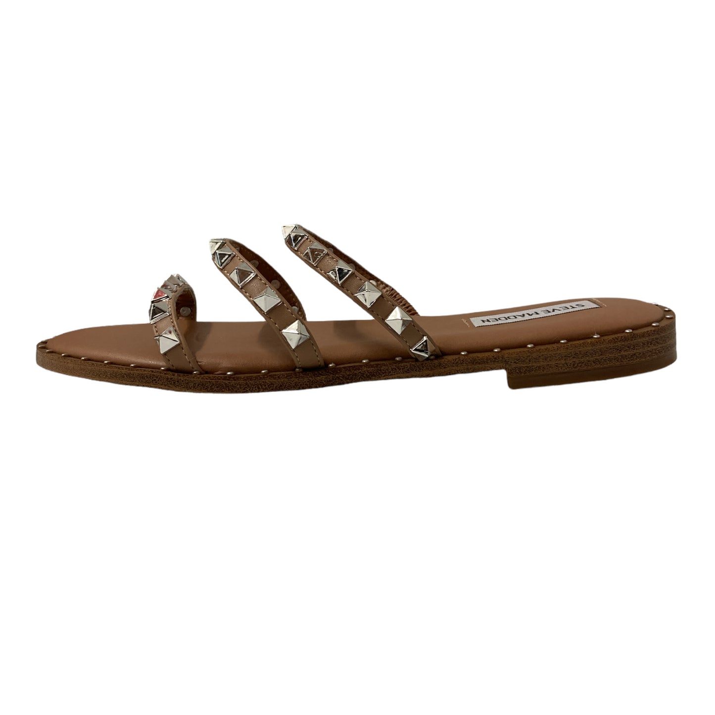 Steve Madden Slip-On Three Band Studded Comfort Fashion Sandals