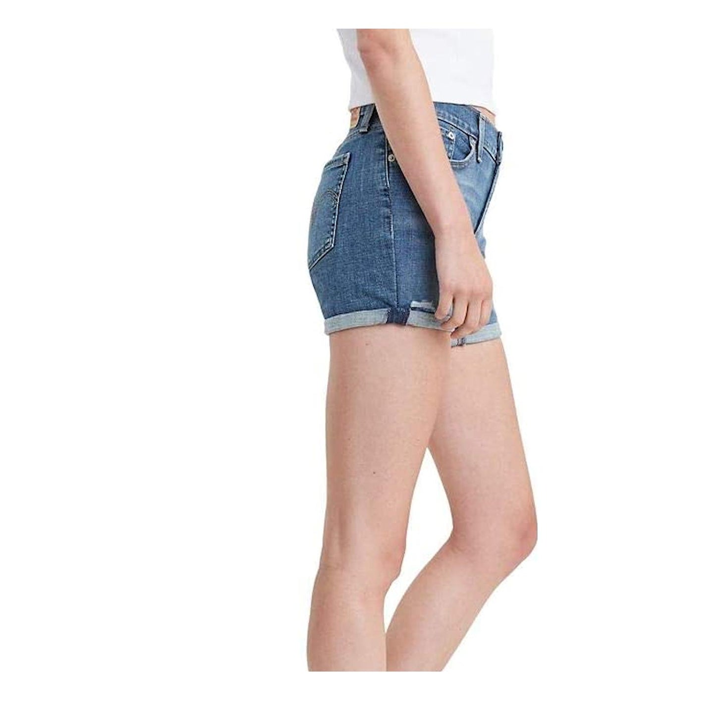 Levi's Women's Mid-Length Denim Mid-Stretch Super Soft Shorts