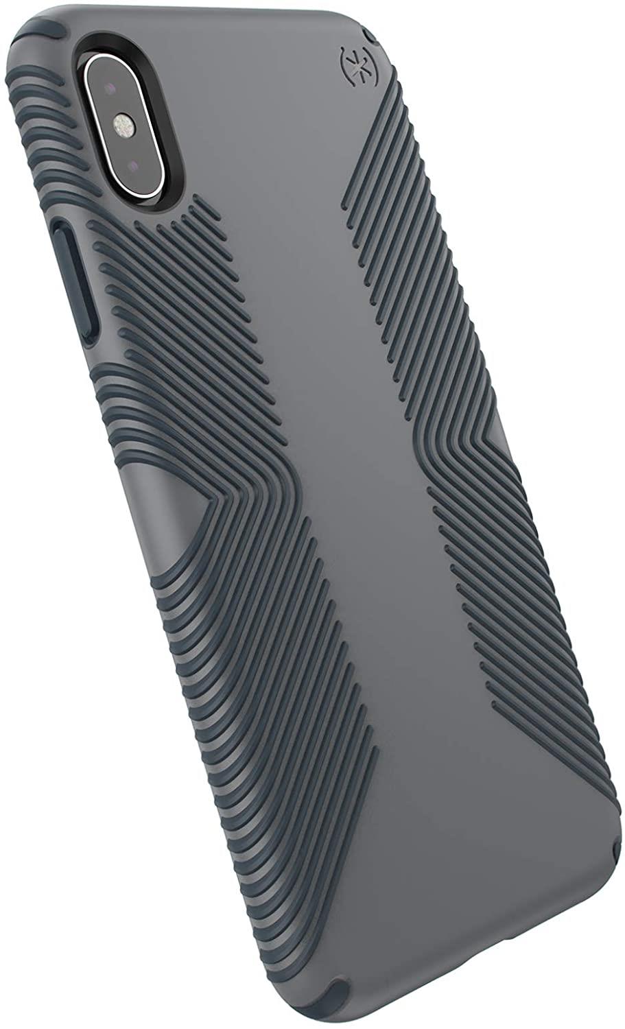 Speck Products Presidio Grip iPhone Xs Max Case, Graphite Grey/Charcoal Grey