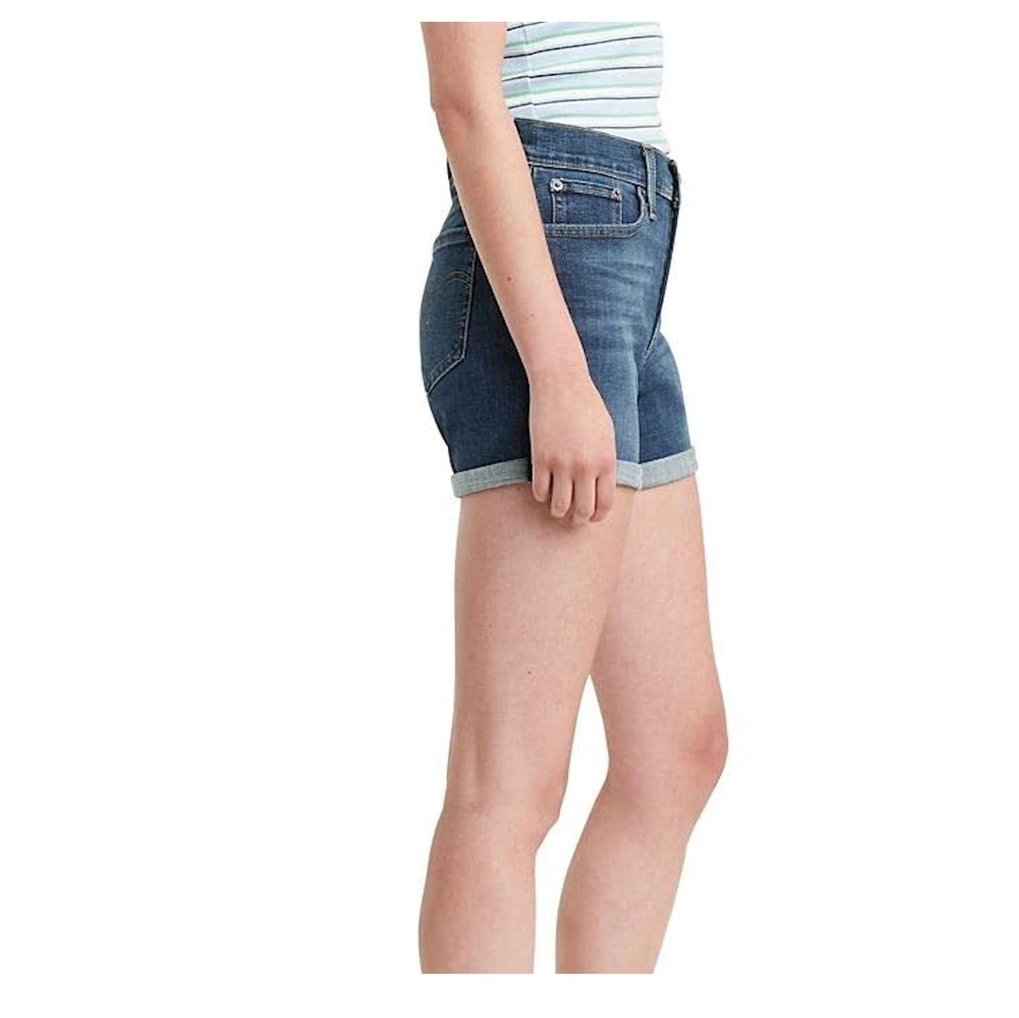 Levi's Women's Mid-Length Denim Mid-Stretch Super Soft Shorts